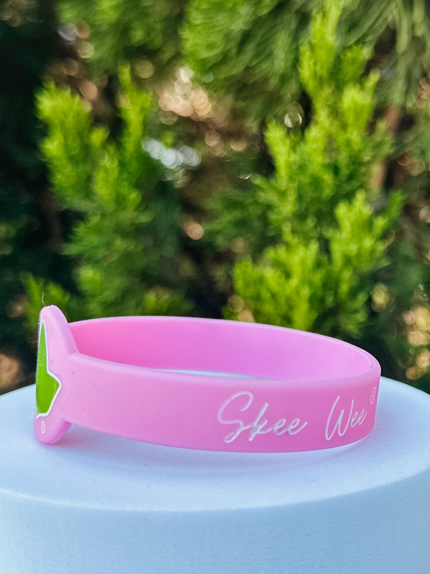 AKA Pink & Green Ivy Leaf Silicone Bracelet