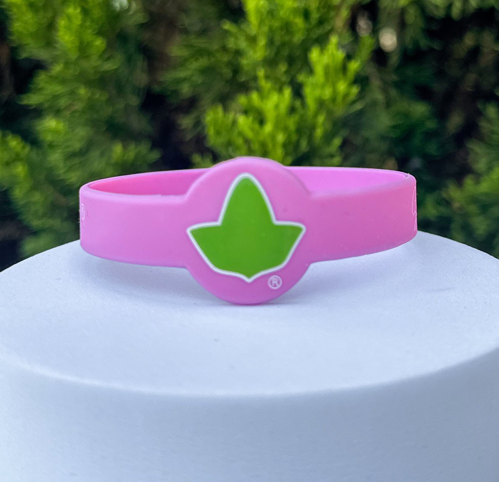 AKA Pink & Green Ivy Leaf Silicone Bracelet