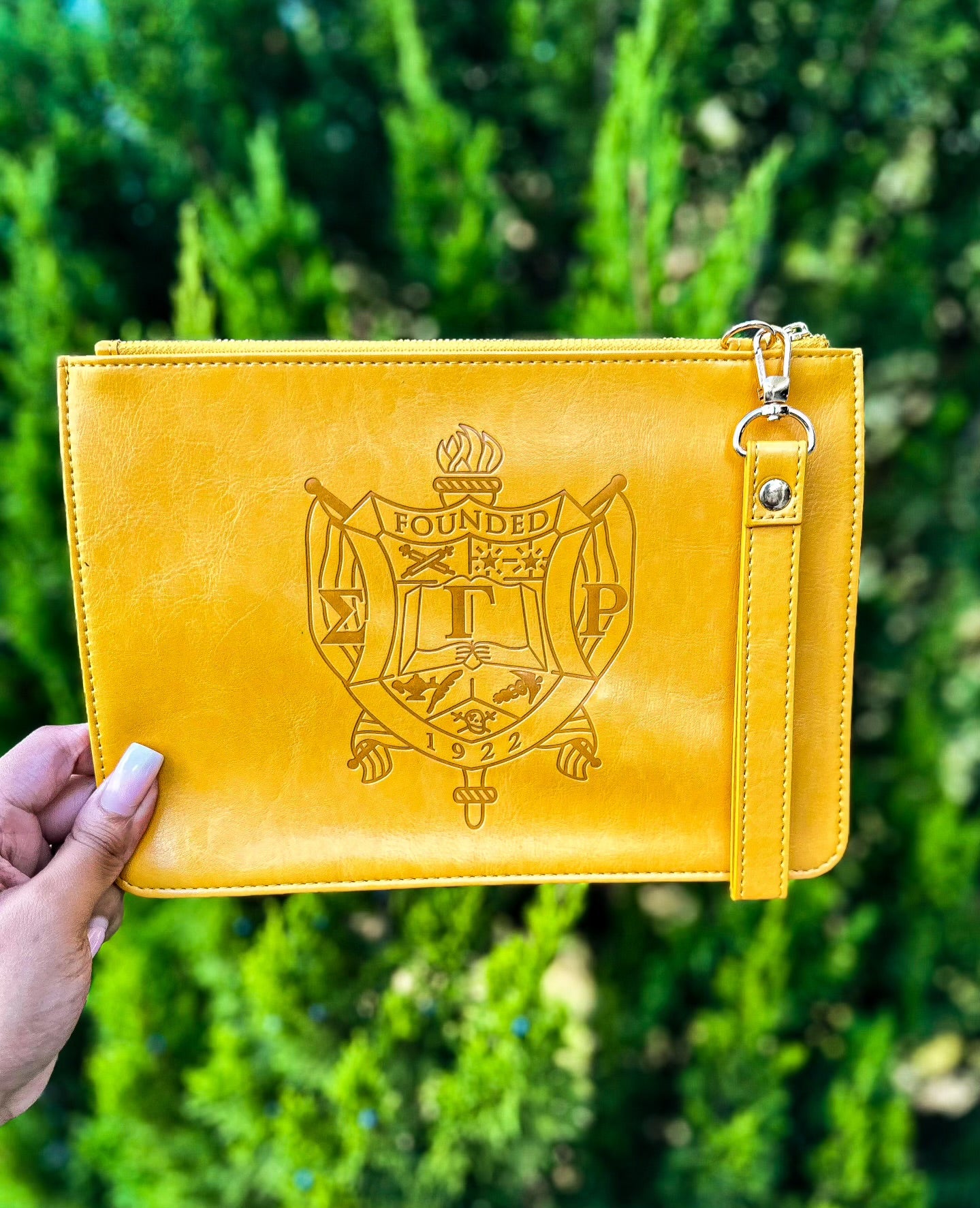 SGRHO Sorority Shield Clutch Wristlet