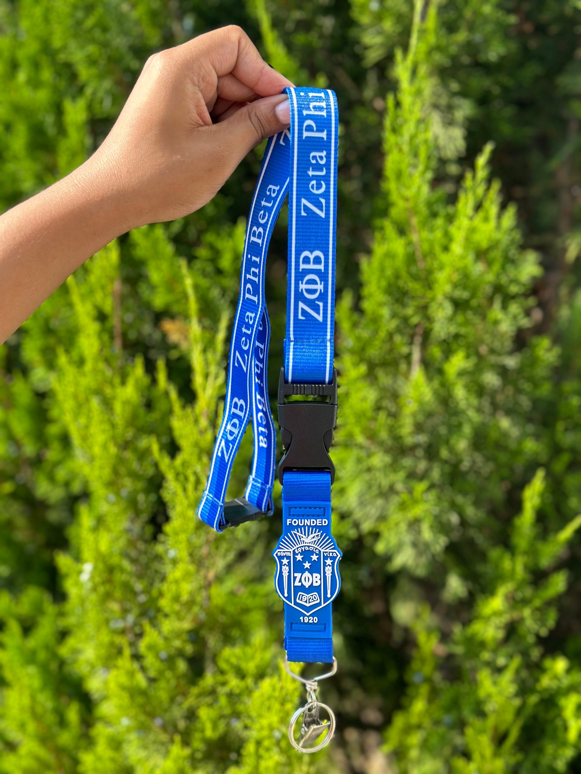 ZPB Blue & White Emblem Lanyard