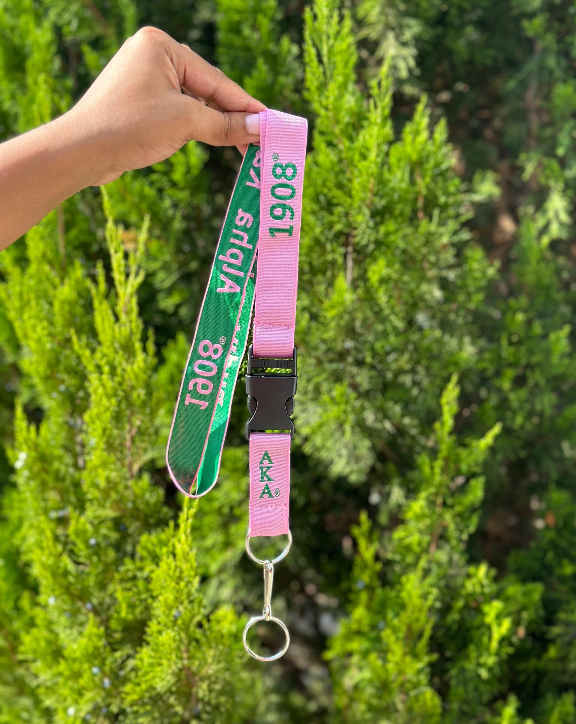 AKA Pink & Green 1908 Lanyard