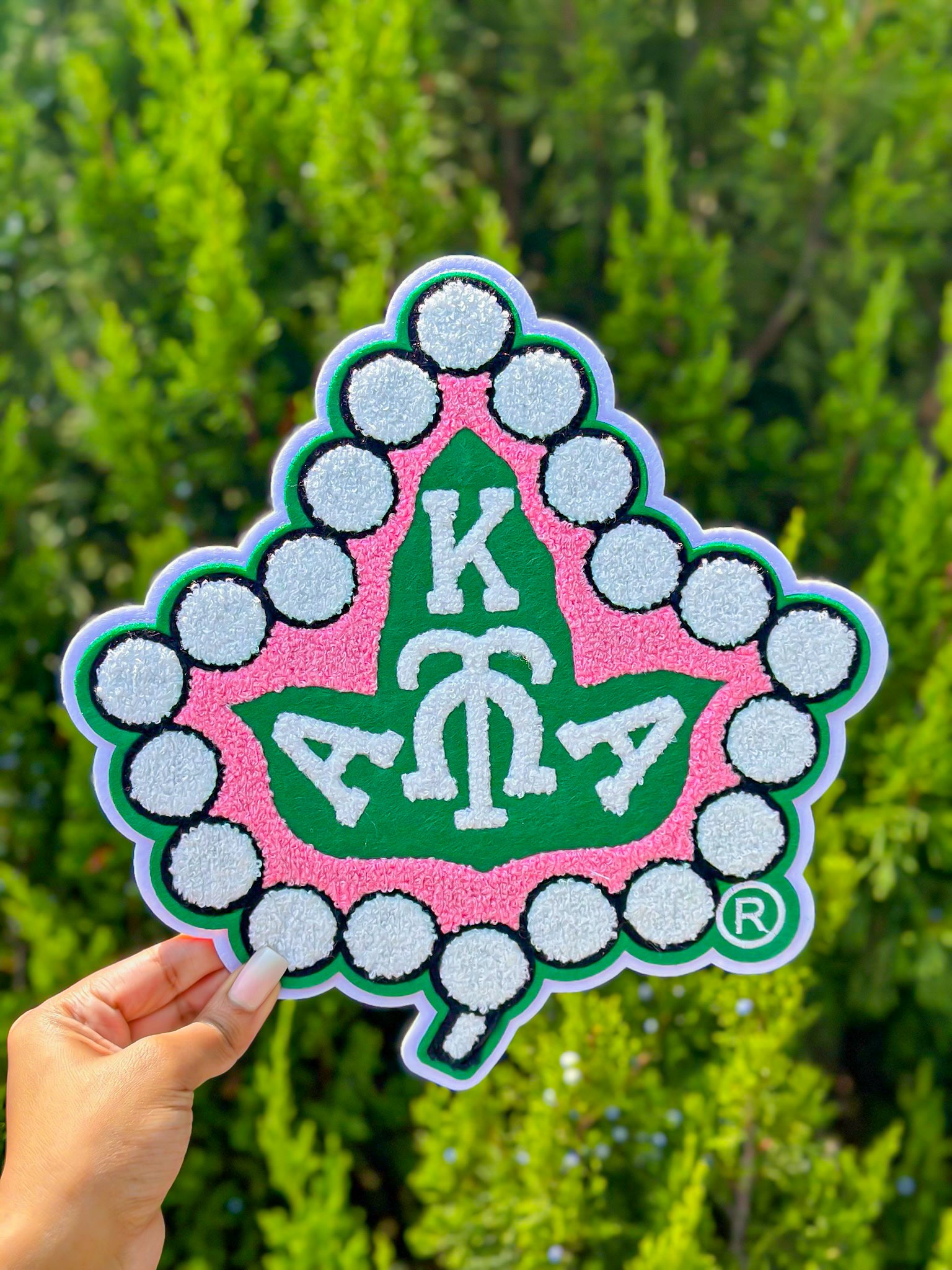 AKA Extra Large Ivy Leaf Sorority Iron On Patch