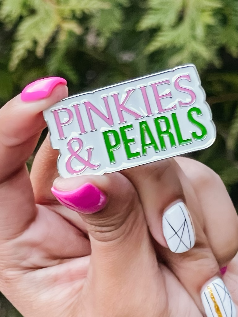 AKA Pinkies & Pearl Lapel Pin