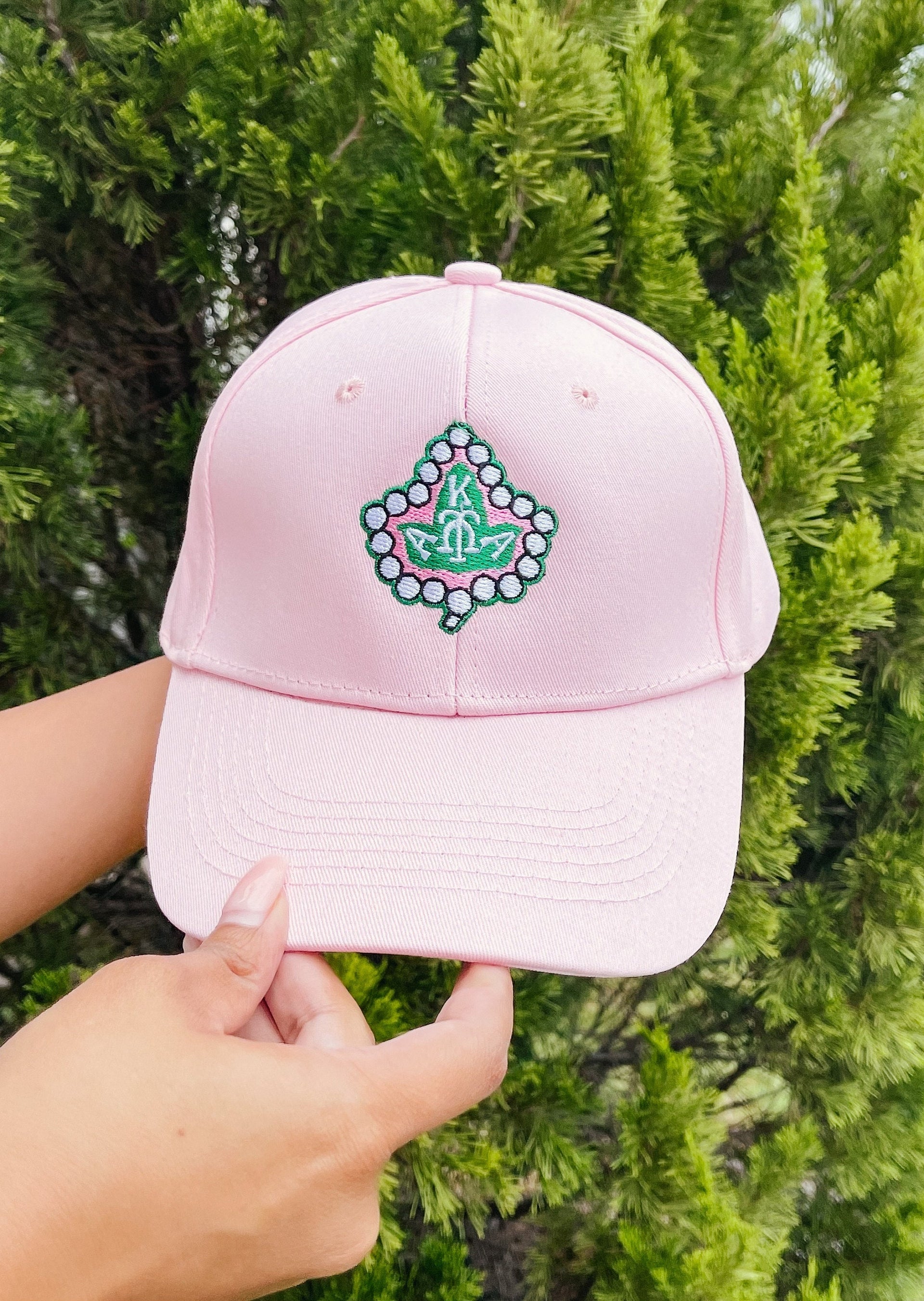 AKA Pink Ivy Leaf Sorority Cap